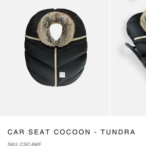 7am enfant car seat cocoon. Black Faux Fur